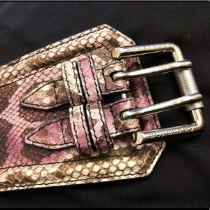 Burberry python belt